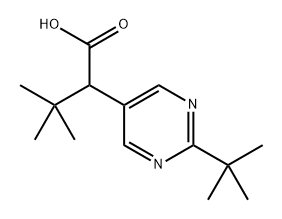 5-Pyrimidineacetic acid, -alpha-,2-bis(1,1-dimethylethyl)-, (-)- (9CI) Struktur