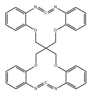 14,14',15,15'-tetradehydro-7,7'-spirobi[dibenzo[b,g][1,9,4,6]dioxadiazacyclododecine] Struktur