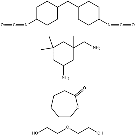 2-Oxepanone, polymer with 5-amino-1,3,3-trimethylcyclohexanemethanamine, 1,1'-methylenebis[4-isocyanatocyclohexane] and 2,2'-oxybis[ethanol] Struktur