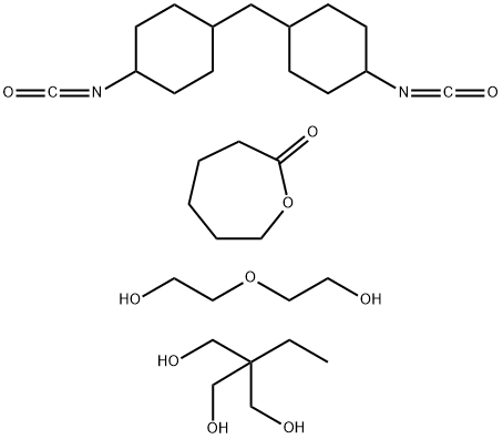 2-Oxepanone, polymer with 2-ethyl-2-(hydroxymethyl)-1,3-propanediol, 1,1-methylenebis4-isocyanatocyclohexane and 2,2-oxybisethanol Struktur