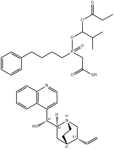 (2-METHYL-1-PROPIONYLOXYPROPOXY)(4-PHENYLBUTYL)PHOSPHINOYL]ACETIC ACID--CINCHONIDINE (1:1) Struktur