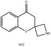 3',4'-dihydrospiro[azetidine-3,2'-[1]benzopyran]-
4'-one hydrochloride Struktur