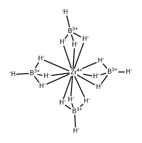 Zirconium, tetrakis[tetrahydroborato(1-)-κH,κH',κH'']- Struktur