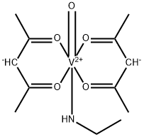 (Ethylamine)bis(2,4-pentanedionato)oxovanadium(4+) Struktur