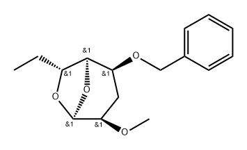 .alpha.-D-gulo-Octopyranose, 1,6-anhydro-3,7,8-trideoxy-2-O-methyl-4-O-(phenylmethyl)- Struktur