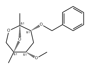 .beta.-ribo-2-Heptulopyranose, 2,7-anhydro-1,4-dideoxy-6-C-methyl-5-O-methyl-3-O-(phenylmethyl)- Struktur