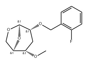 .beta.-ribo-Hexopyranose, 1,6-anhydro-3-deoxy-2-O-(2-fluorophenyl)methyl-4-O-methyl- Struktur