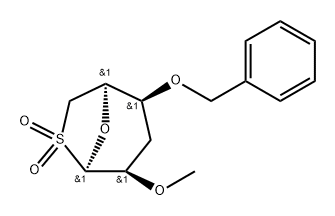 .beta.-L-lyxo-Hexopyranose, 1,3,6-trideoxy-1,6-episulfonyl-2-O-methyl-4-O-(phenylmethyl)- Struktur