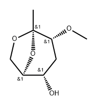 .beta.-D-ribo-2-Heptulopyranose, 2,7-anhydro-1,4-dideoxy-2-O-methyl- Struktur