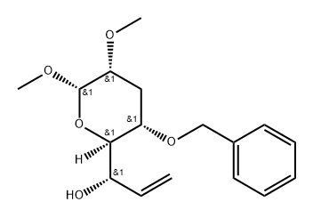 .beta.-L-talo-Oct-7-enopyranoside, methyl 3,7,8-trideoxy-2-O-methyl-4-O-(phenylmethyl)- Struktur