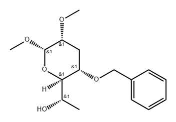 .beta.-L-talo-Heptopyranoside, methyl 3,7-dideoxy-2-O-methyl-4-O-(phenylmethyl)- Struktur