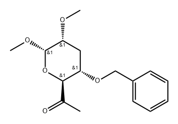 .alpha.-D-ribo-Heptopyranosid-6-ulose, methyl 3,7-dideoxy-2-O-methyl-4-O-(phenylmethyl)- Struktur