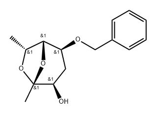 .beta.-allo-2-Octulopyranose, 2,7-anhydro-1,4,8-trideoxy-5-O-(phenylmethyl)- Struktur