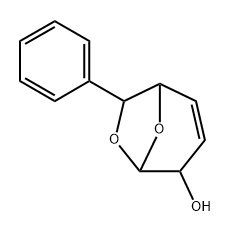 .beta.-D-erythro-Hex-3-enopyranose, 1,6-anhydro-3,4-dideoxy-6-C-phenyl-, (6S)-rel- Struktur