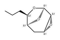 .beta.-allo-Nonopyranose, 1,6:2,3-dianhydro-4,7,8,9-tetradeoxy-, stereoisomer Struktur