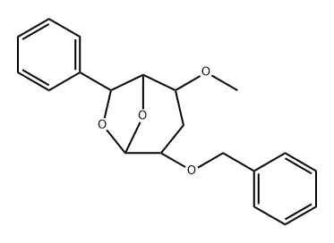 .beta.-D-ribo-Hexopyranose, 1,6-anhydro-3-deoxy-4-O-methyl-6-C-phenyl-2-O-(phenylmethyl)-, (6S)- Struktur