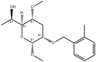 .beta.-talo-Heptopyranoside, methyl 3,7-dideoxy-4-O-methyl-2-O-(2-methylphenyl)methyl- Struktur