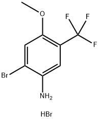 Benzenamine, 2-bromo-4-methoxy-5-(trifluoromethyl)-, hydrobromide (1:1) Struktur