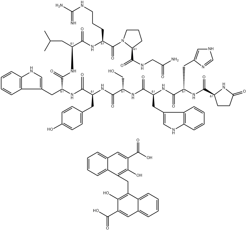 Triptorelin pamoate Struktur