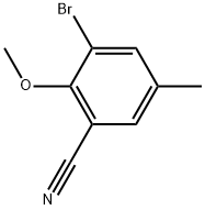 3-Bromo-2-methoxy-5-methylbenzonitrile Struktur