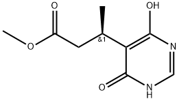 5-Pyrimidinepropanoic acid, 1,6-dihydro-4-hydroxy-β-methyl-6-oxo-, methyl ester, (βR)- Struktur