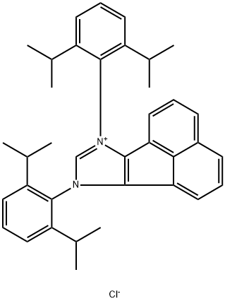 7,9-Bis(2,6-diisopropylphenyl)-7H-acenaphtho[1,2-d]imidazol-9-ium chloride Struktur