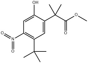 5-(1,1-Dimethylethyl)-2-hydroxy-α,α-dimethyl-4-nitro-benzeneacetic Acid Methyl Ester Struktur