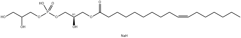 1-?(10Z-?Heptadecenoyl)?-?sn-?glycero-?3-?phospho-?(1'-?rac-?glycerol) Sodium Salt Struktur