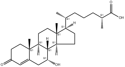 7Α-HYDROXY-3-OXO-4-CHOLESTENOIC ACID Struktur