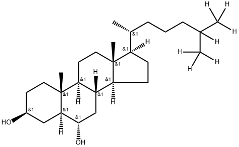 6α-hydroxy-5α-cholestane-d7 Struktur