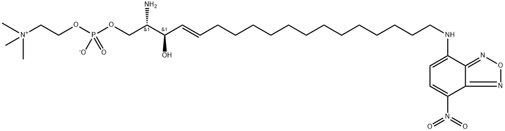 oMega(7-nitro-2-1,3-benzoxadiazol-4-yl)-D-erythro-sphingosine-1-phosphocholine Struktur