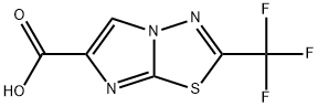 2-(trifluoromethyl)imidazo[2,1-b][1,3,4]thiadiazole-6-carboxylic acid Struktur