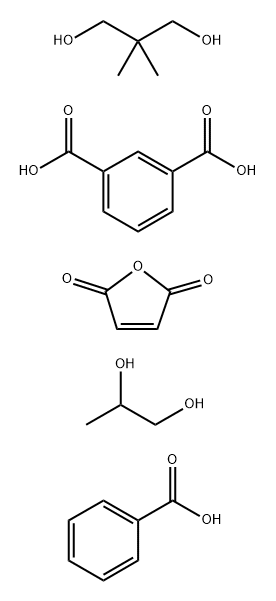 1,3-Benzenedicarboxylic acid, polymer with 2,2-dimethyl-1,3-propanediol, 2,5-furandione and 1,2-propanediol, benzoate Struktur