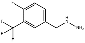 {[4-fluoro-3-(trifluoromethyl)phenyl]methyl}hydrazine Struktur