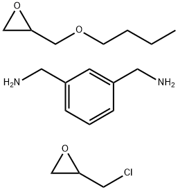 1,3-Benzenedimethanamine, polymer with (butoxymethyl)oxirane and (chloromethyl)oxirane Struktur