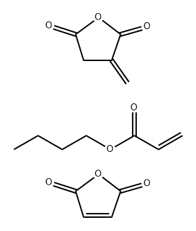 2-Propenoic acid, butyl ester, polymer with dihydro-3-methylene-2,5-furandione and 2,5-furandione Struktur