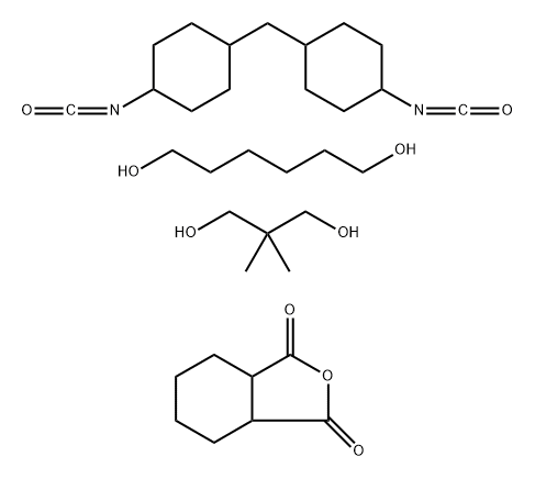 1,3-Isobenzofurandione, hexahydro-, polymer with 2,2-dimethyl-1,3-propanediol, 1,6-hexanediol and 1,1'-methylenebis[4-isocyanatocyclohexane] Struktur