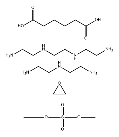 Hexanedioic acid, polymer with N-(2-aminoethyl)-1,2-ethanediamine, N,N'-bis(2-aminoethyl)-1,2-ethanediamine and oxirane, compd. with dimethyl sulfate Struktur