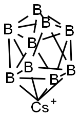 1-Carbadecaborate(1-), decahydro-, cesium (1:1) Struktur