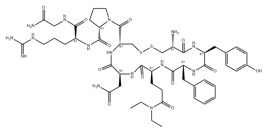 argipressin, glutamic acid (gamma-N,N-diethylamide)(4)- Struktur