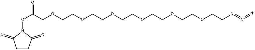 N3-PEG6-CH2COONHS Struktur