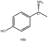 (R)-4-(1-氨乙基)苯酚氫溴酸鹽, 1256293-46-5, 結構式