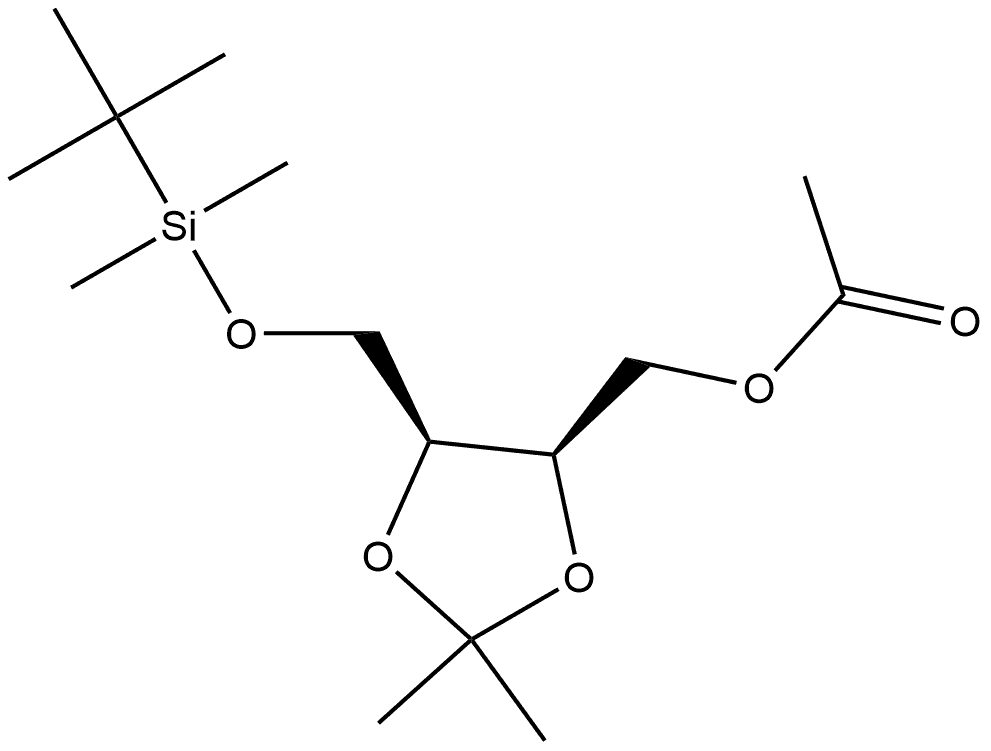 1,3-Dioxolane-4-methanol, 5-[[[(1,1-dimethylethyl)dimethylsilyl]oxy]methyl]-2,2-dimethyl-, 4-acetate, (4R,5S)-