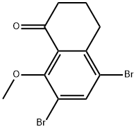 5,7-dibromo-8-methoxy-3,4-dihydronaphthalen-1(2H)-one Struktur