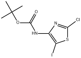 tert-butyl N-(2-chloro-5-iodo-1,3-thiazol-4-yl)carbamate Struktur