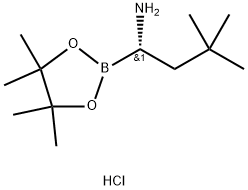 1,3,2-Dioxaborolane-2-methanamine, α-(2,2-dimethylpropyl)-4,4,5,5-tetramethyl-, hydrochloride (1:1), (αS)- Struktur