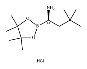 1,3,2-Dioxaborolane-2-methanamine, α-(2,2-dimethylpropyl)-4,4,5,5-tetramethyl-, hydrochloride (1:1), (αR)- Struktur