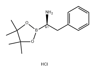 1,3,2-Dioxaborolane-2-methanamine, 4,4,5,5-tetramethyl-α-(phenylmethyl)-, hydrochloride (1:1), (αR)- Struktur