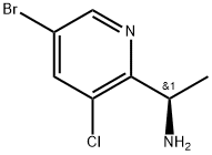 2-Pyridinemethanamine, 5-bromo-3-chloro-α-methyl-, (αR)- Struktur