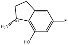 (R)-3-amino-6-fluoro-2,3-dihydro-1H-inden-4-ol Struktur